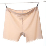 Summer Thin Women Large Size Safety Shorts Ice Silk Cool High Elasticity Plus Size Safety Pants Shorts Under Skirt
