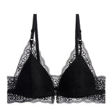 Sexy Lace Wireless Front Closure Bra For Women Sexy Embroidery Lingerie Push Up Bra Comfort Breathable Backless