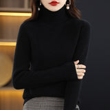Zingj Autumn Winter New Turtleneck Sweater Set Slim Thin Close-Fitting Knit Bottom With Coat Money-Outfit