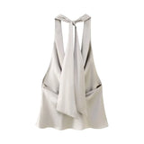 Women's Neck Bow Silk Satin Texture