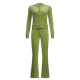 Casual Velvet Crop Top Winter Jacket Women Green Pink Zip Up Hoodies Coats Ladies Fashion Skinny Overcoat