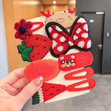 New Girls Cute Cartoon Plush Flower Hairpins Children Beautiful Hair Clips Barrettes Hairgrips Fashion Hair