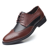 Zingj British Bullock Men's Plus Size Men's Shoes Fashion Trend Round-Headed Men's Single