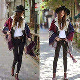 Large Scarves Women Long Cashmere Winter Wool Blend Soft Warm Plaid Scarf Femme Wrap Shawl Plaid Scarf Thick