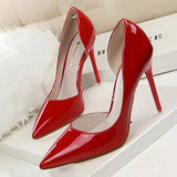 Shoes Patent Leather Heels 2022 Fashion Woman Pumps Stiletto Women Shoes Sexy Party Shoes Women High Heels 12