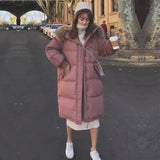 2022 Long Winter Coat Women Hooded Down Parka Ladies New Warm Winter Jacket Women Loose Big Fur Collar Jacket