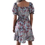 Dress Ladies Vintage Print Chiffon Women Casual Ruffles Party Beach Summer Dress Women Sundress Female Vestidos