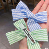 Pcs/set Cotton Dot Printed Hair Clips For Cute Girls Plaid Bowknots Boutique Barrettes Kids Hair Accessories Hairpins 2020