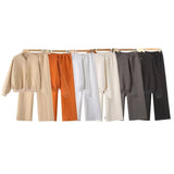 Autumn Zipper Bomber Jacket Jacket + Velvet Trousers Women's