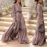 Spot Women's Wear In 2025 Autumn Temperament Cardigan Bohemian Fashion Print Long