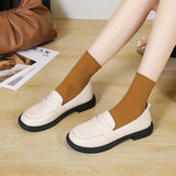 Zingj Jane Shoes Women 2024 Spring And Autumn New British Wind A Foot Pedal Small Leather Shoes Women With Retro Single Shoes Women-Outfit