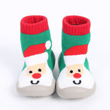 6 to 36M Christmas Children's Indoor Socks With Soft Rubber Sole Baby Walking Shoes Girls Winter Non-slip Floor