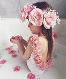 Baby Girl Clothing Ruffle Sleeve Bikini One-Piece Swimwear Baby Girls Swimsuit Bathing Beach Costume Newborn Clothes