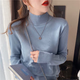 Zingj Milk Sweater Women Wear Semi-High Collar Knitted Bottomed Sweater In Autumn And Winter, A New 2023 Soft Top