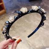 Alice Pearls Elegant Hairbands Men Women Sports Headband Double Bangs Hairstyle Make Up Hairpins Fashion Hair