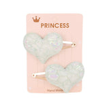 Glitter Cartoon Cartoon Love Heart Crown Hair Clips For Girls Handmade Hairpins Boutique Barrette Kids Hair