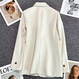 Zingj Jacket Female Spring 2024 New Fried Street Temperament Goddess Fan Fashion White Versatile Suit