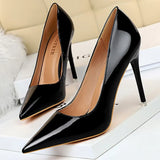 Shoes Fashion Woman Pumps Patent Leather High Heels Stiletto Heels Occupation OL Office Shoes Sexy Heels Plus Size