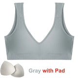 Women Tank Top Sexy Seamless Bra Padded Push Up Bralette Lingerie For Female Underwear Backless