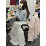 Girl Bow High Waist Slimming Large SkirtOutfit
