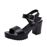 And Thick Waterproof Table Sandals Women High Heel With Heel Toe Model Show Shoes Buckle With Fish Mouth Sandals Shoes
