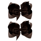 6'' Solid Color Grosgrain Ribbon Bows Hair Clips For Cute Girls Large Handmade Hairpins Barrettes Kids Hair