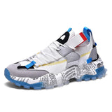 Fashion Retro Sneakers Men Mesh Running Shoes for Mens Comfortable Chunky Dad Shoes Breathable Sports Shoes