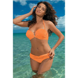 Bikini 2021 Women Swimsuit Push Up Swimwear Halter Bikini Set Vintage Beach Bathing Suit Swim Wear Brazilian
