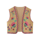 Embroidered Open Tao 2025 Vest National Style Summer Multi-Color Vest Women's