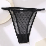 Transparent Lace Mesh Women Briefs Female Underwear Breathable Low Waist Panties Lady Thongs Intimates Lingerie