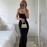 Slip Sleeveless Backless Maxi Dress Women 2022 Y2k Summer Bodycon Elegant Sexy Outfits Ladies Birthday Party Club
