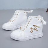 Autumn And Winter New Style Heightened Women's Shoes Korean Version Of Small White Shoes Female Students Single Shoes Leisure Sports Shoes All Kinds Of Short