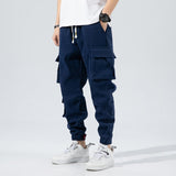 Big Men's Trousers Summer Overalls Men's Trendy Nine-Point Korean Version of The Tide Brand Harem Trousers for