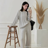 Autumn And Winter New Pure Cotton Water Wash Old Sweater Women In Batik Retro Print Top