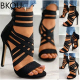 Summer New European And American Women's Shoes 36-43 Fashion Temperament Rear Zipper Stiletto High Heels
