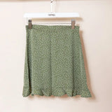 2021 Summer Skirts Polka Dot Mini Skirts Sexy A-line Ruffles Faldas