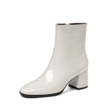 High-Heeling Women's Boots 2025 Autumn And Winter New Fashion Short Boots Comfortable Coarse Side Zipper Round Head Lady Martin