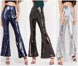 Sexy Nightclub Multi-color Sequins Flared