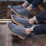 Zingj Warm Overalls Leather Boots Short Boots Men's Boots Round Boots Fashion And Velvet Cotton Boots Martin Boots Fashion Boots