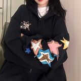Vintage Star Print Oversized HoodieOutfit