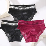 Lace Sexy Women's Panties Finetoo Mid-waist Temptation Transparent Hollow Out Underwear Female Underpants Briefs