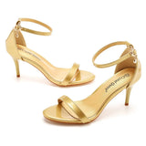 Cm Sexy Temperament With Light Mouth Fine High Heel Sandals White Thin Heel Buckle With White Sandals