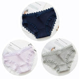 3pcs Sexy Lace Panties Women's Cotton Underwear Seamless Cute Bow Briefs Soft Comfort Lingerie Female Sexy