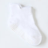 Pairs/lot 0 to 5 Years Anti-slip Non Skid Ankle Socks With Grips For Baby Toddler Kids Boys Girls All Seasons Cotton