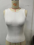 Zingj Knit Vest Female 2024 Summer New Solid Color Slim Inner Matching Top-Outfit