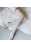 Long Socks Thin Summer Nylon Socks Sexy Stocking White Japanese COS Stockings JK Knee High Socks Over The Knee