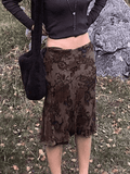 Mesh Floral Midi Skirt- Outfit