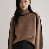 Maillard Autumn Winter Stripes Thin Leisure Loose Set Knitted Lazy Wind