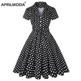 Vintage Winter Autumn Women Dress Plaid Printed England Style Large Size Shirt Sundress 50s 60s Pinup Swing Casual