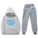 Popular Letter Gothic Print Hoodies Sweatpants Men Y2K New Street Hip Hop Fashion Sports Suit Unisex Casual Loose